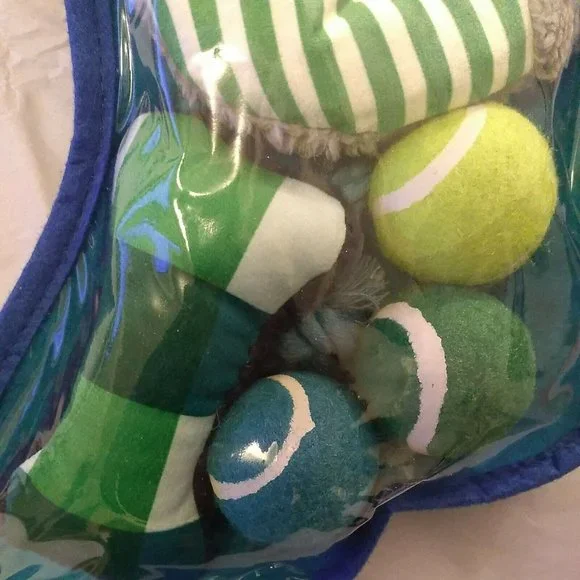 Dog Toys Boots & Barkley Green Stocking 6 Pieces Stuffed Toys & Balls - Picture 3 of 5